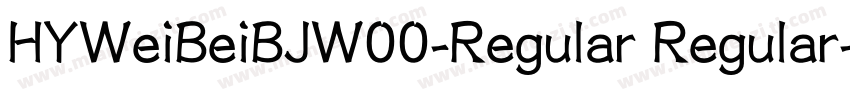 HYWeiBeiBJW00-Regular Regular字体转换